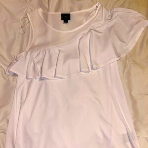 Worthington/J.C. Penney One-Shoulder Ruffle Blouse